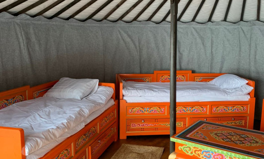Юрта с 4мя раздельными кроватями